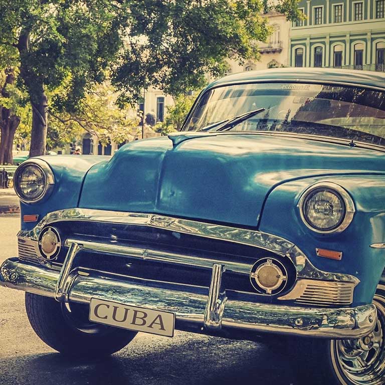 vintage car in Cuba