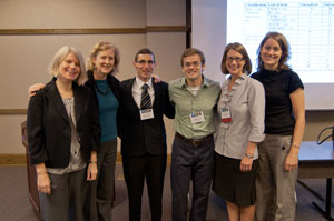 IU faculty, students and alum with Dr. Robert Bayley after